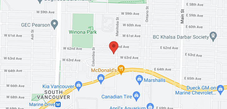 map of 211 W 63RD AVENUE